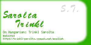 sarolta trinkl business card